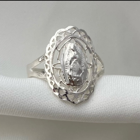 Virgin Ring Mexican Sterling Silver 925 Artesanal Anillo  Plata ley 925 Mexicana - Picture 1 of 7